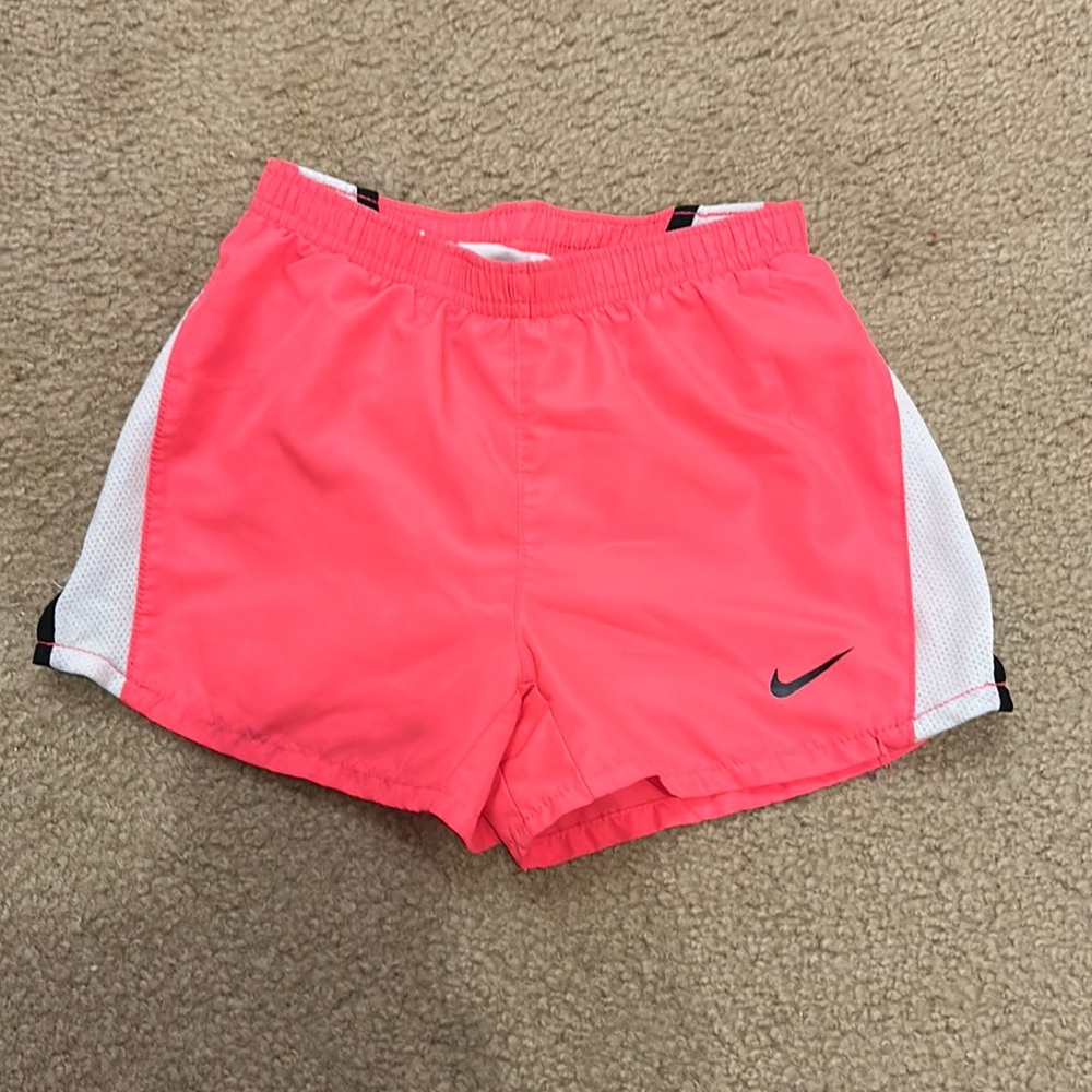 Hot pink girls Nike shorts work out